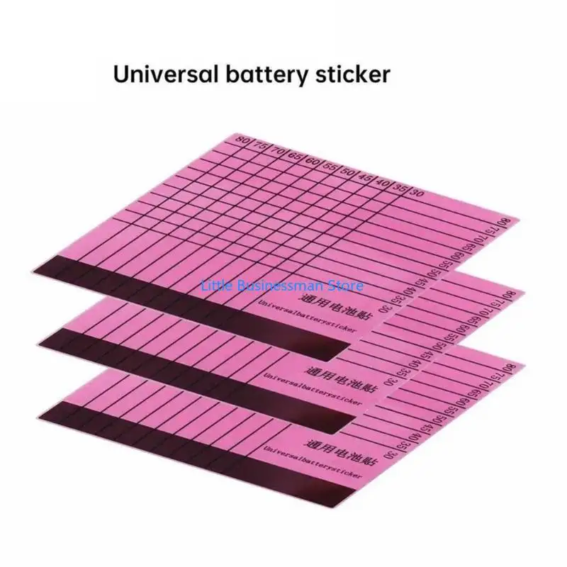 10 Blatt selbstklebende Batterieabdeckungen, hochwertige Kunststoff-Batterieaufkleber, einfach anzubringen und zu entfernen für – Detail 8