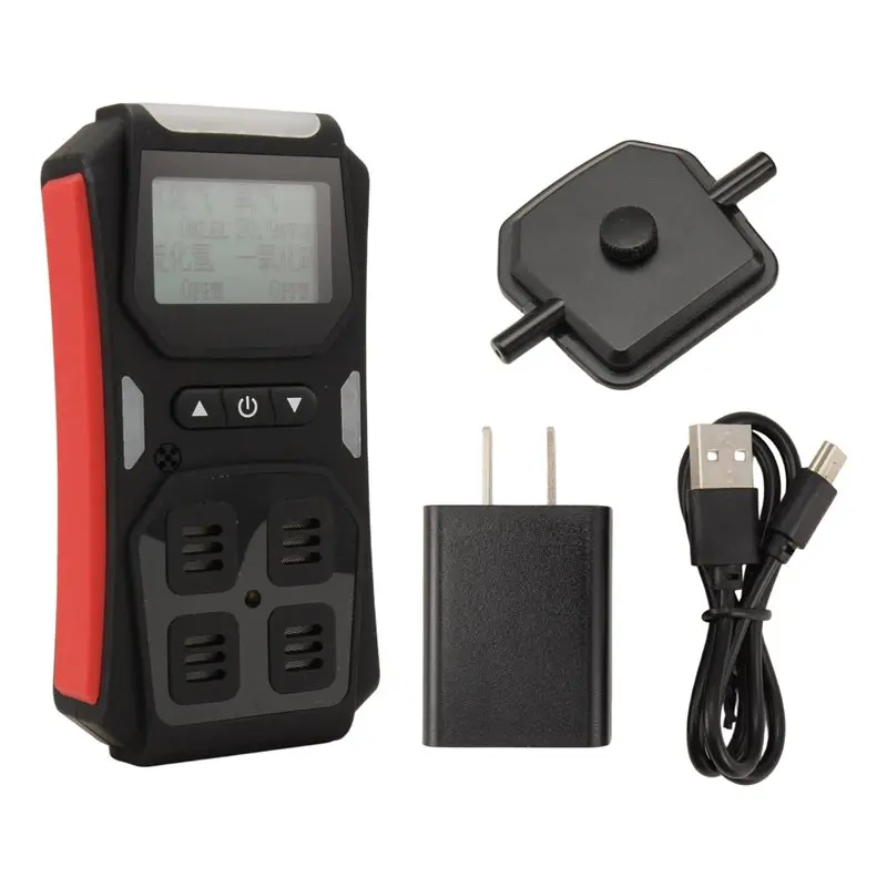 

CABE-Portable 4-In-1 Gas Detector, Combustible Gas Tester, Toxic And Hazardous Gas Alert System Alarm