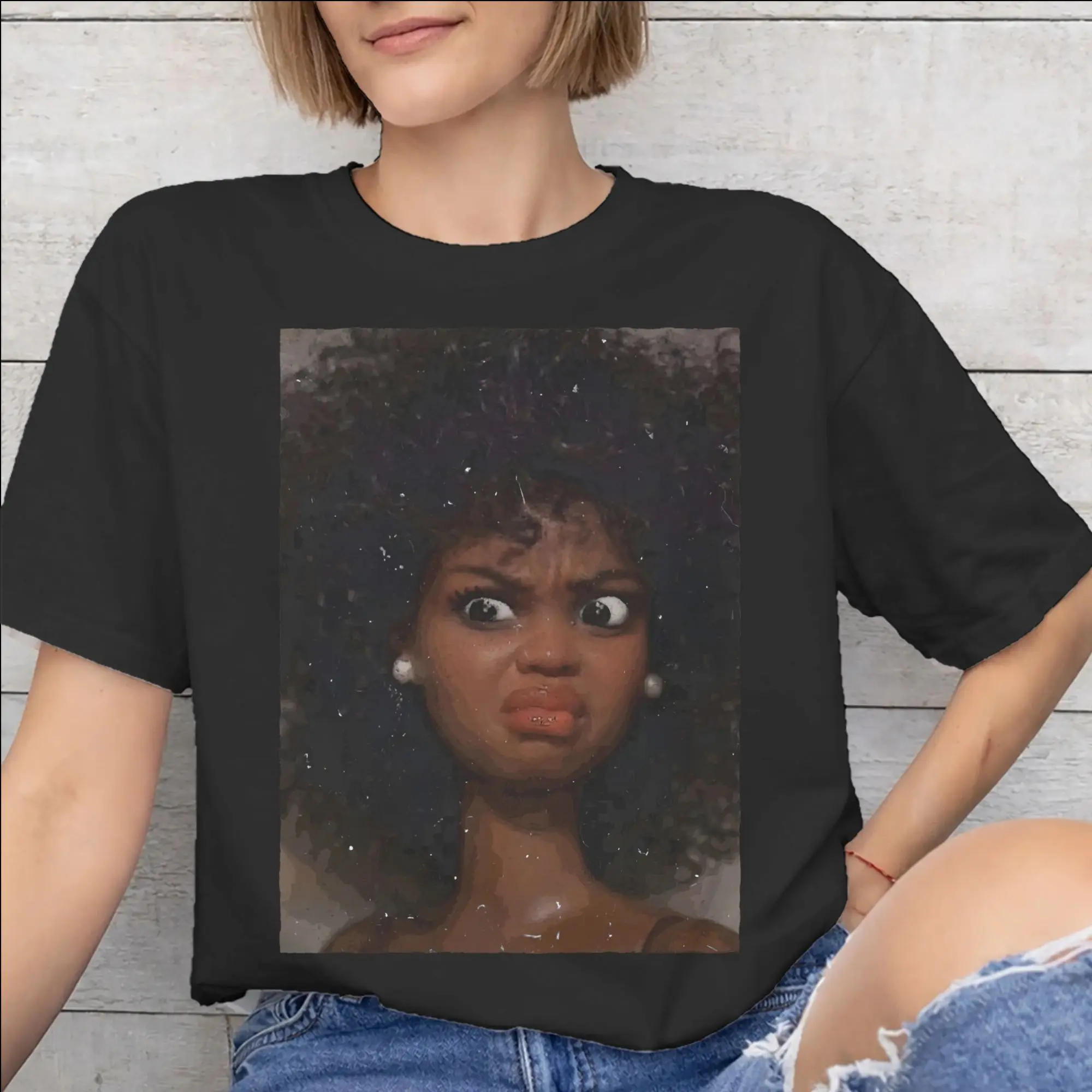 Mens Womens Disgusted Face Meme Doll Babe T Shirt 100% Cotton New Arrival Tee Shirts  Top Clothing