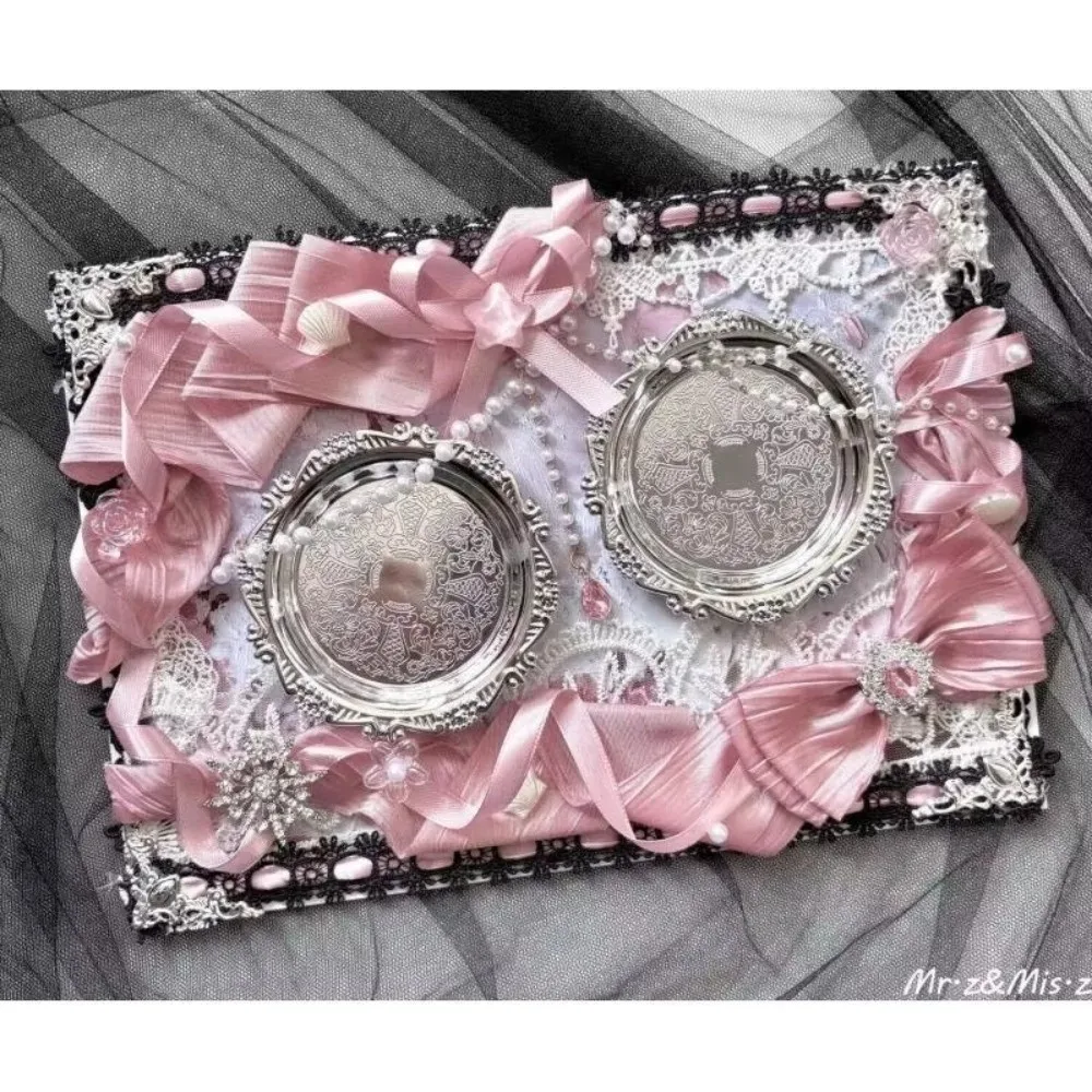 Double Badge Holders Ita Bag Insert Board Handmade Design Silk Bowknot Display Backpack Insert DIY Decorative Ribbon Accent