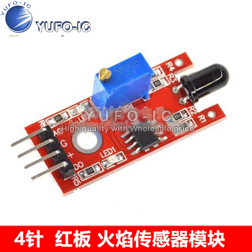 Red Flame Sensor Module Intelligent Car Fire Detection Module
