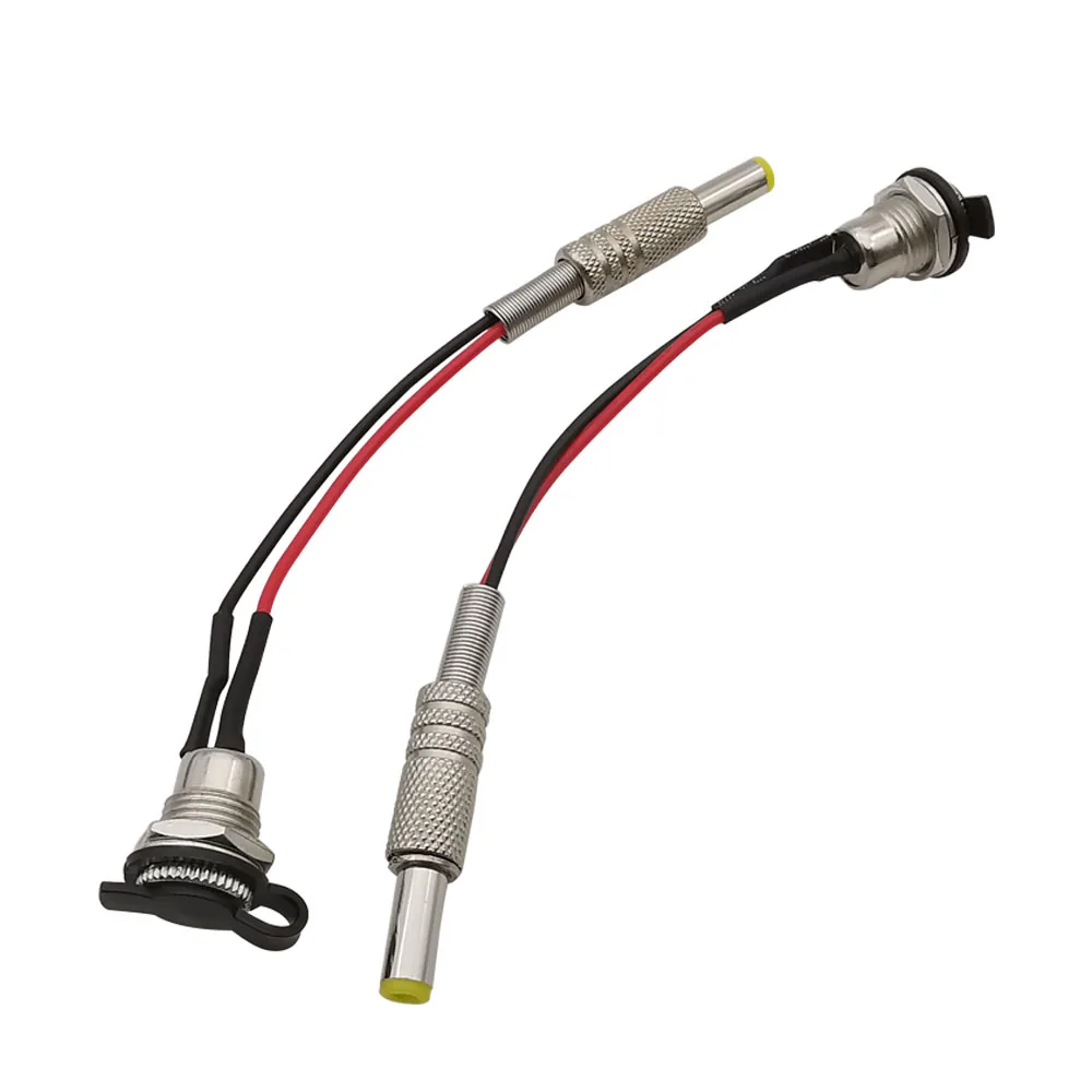 2Pcs DC099 Power Female Socket 5.5x2.1mm 5.5x2.5mm DC Connector With 20AWG Cable Wires 10/15/20CM