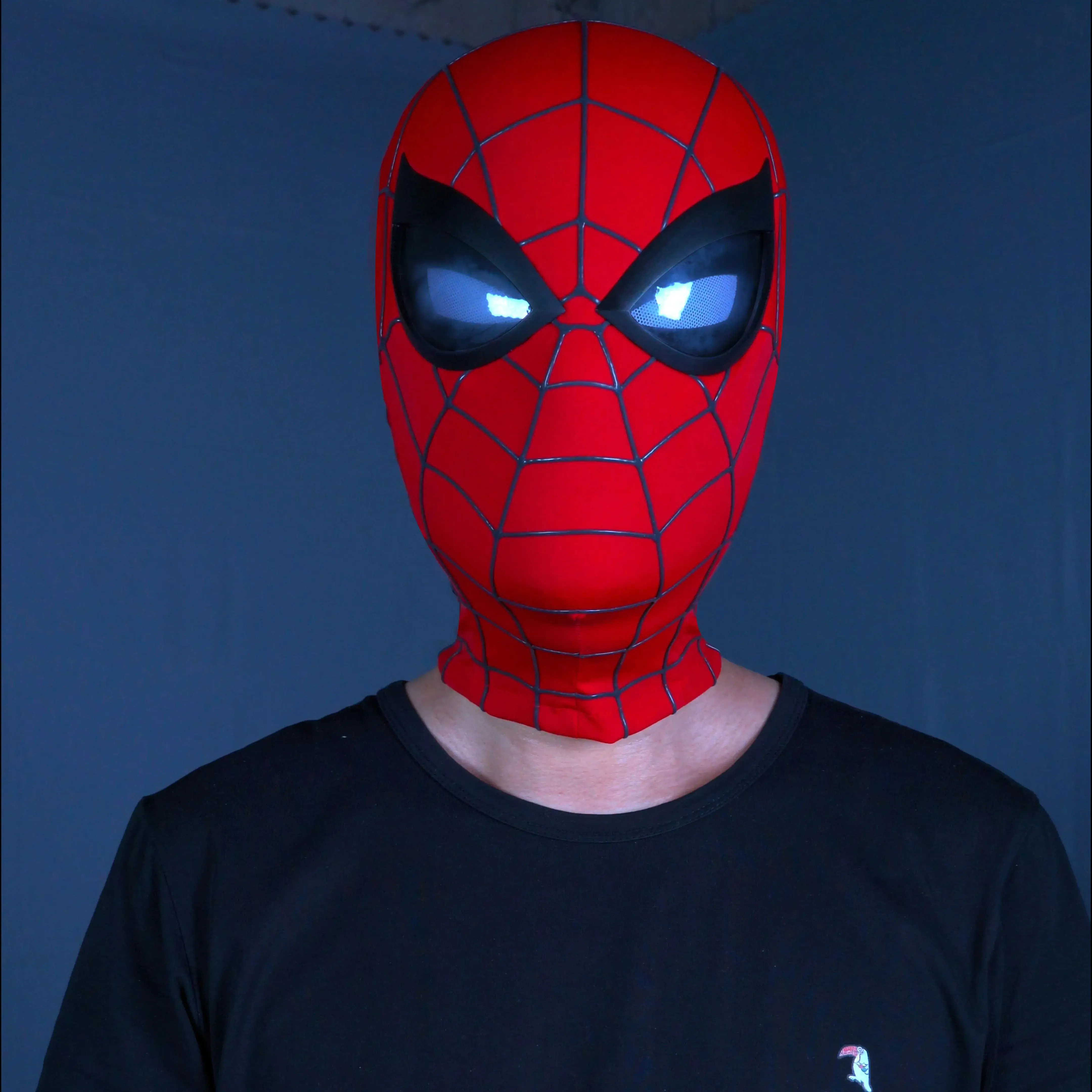 Máscara de Spderman de cabeza completa, casco eléctrico de Spiderman PS4, Control remoto, ojos de guiño, tamaño personalizable para máscara de Cosplay de Halloween