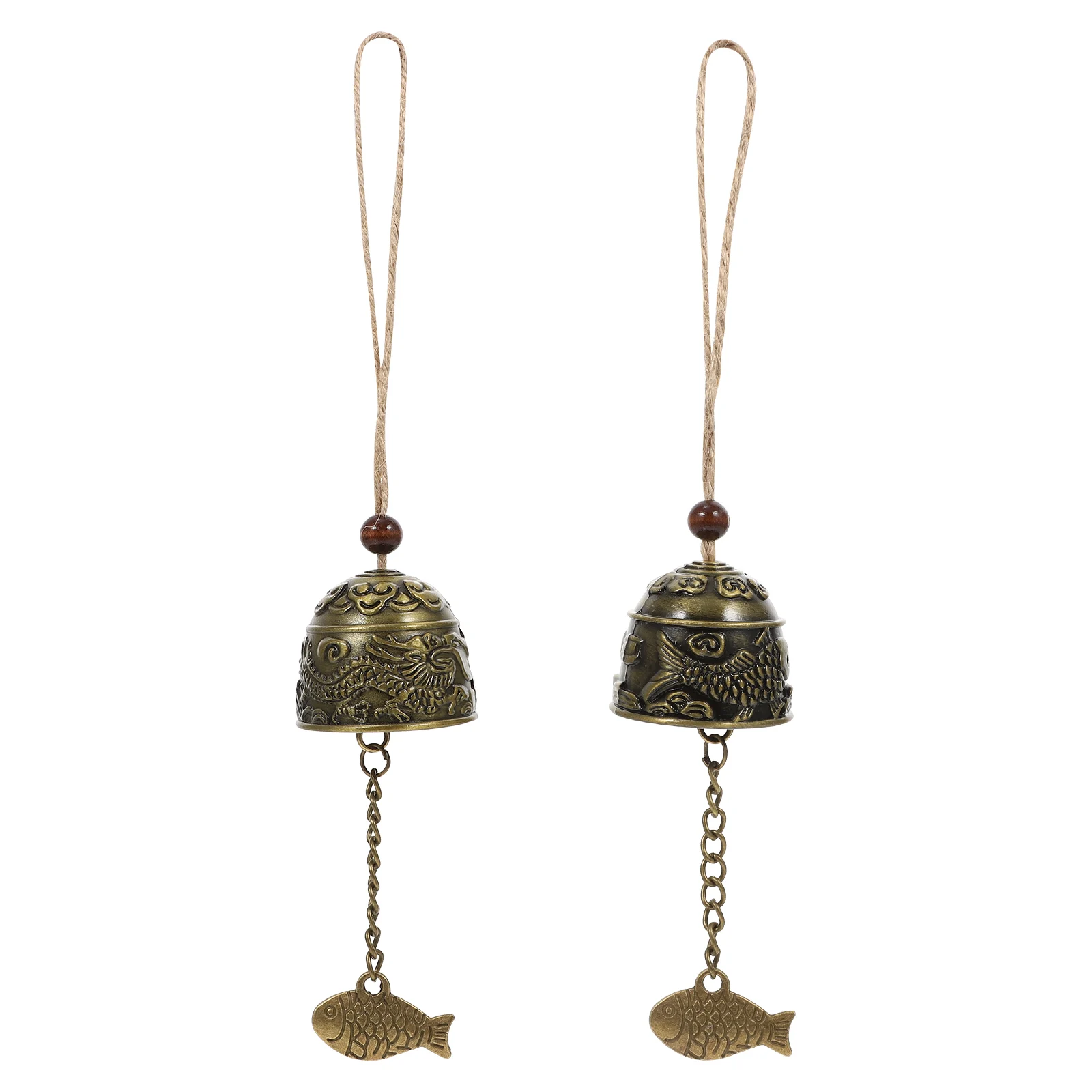 

2 Pcs Chime Hanging Bell Colorful Metal Mini Pendant Home Hanging Decorative Wind Bell Decoration Creative Wind Bells