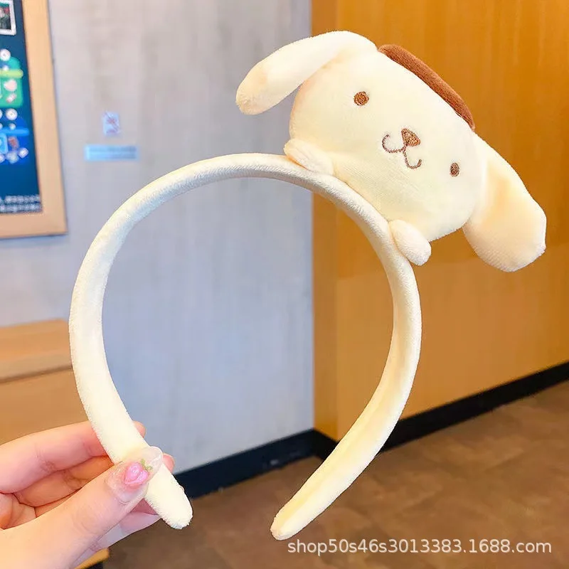 Повязка на голову Sanrio с рисунком для женщин, повязка для мытья лица, модные аксессуары для волос для девочек