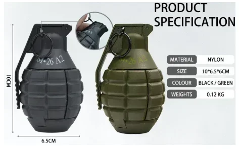B1/3PCS M26a2 قنبلة يدوية من النايلون نموذج انفجار قنبلة يدوية لعبة ، نموذج قنبلة الادسنس ، مضاد للسقوط ، إعادة الملء ، كرة جل ، قصاصات ، دقيق #1