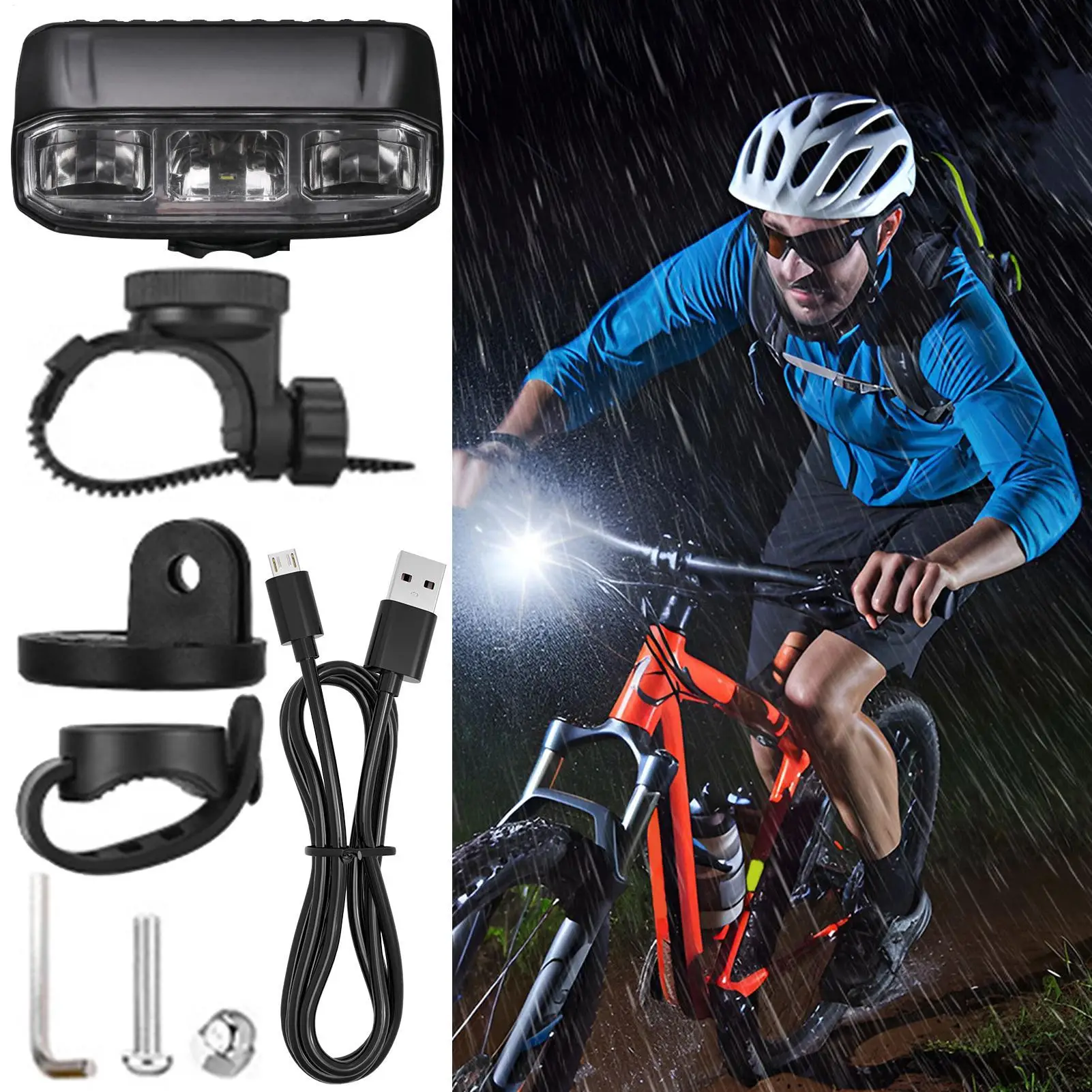 

Велосипедная фара, 5 режимов освещения, мощная передняя фара для велосипеда, ультра-яркая дорожная фара для горного велосипеда для детей, мальчиков и девочек