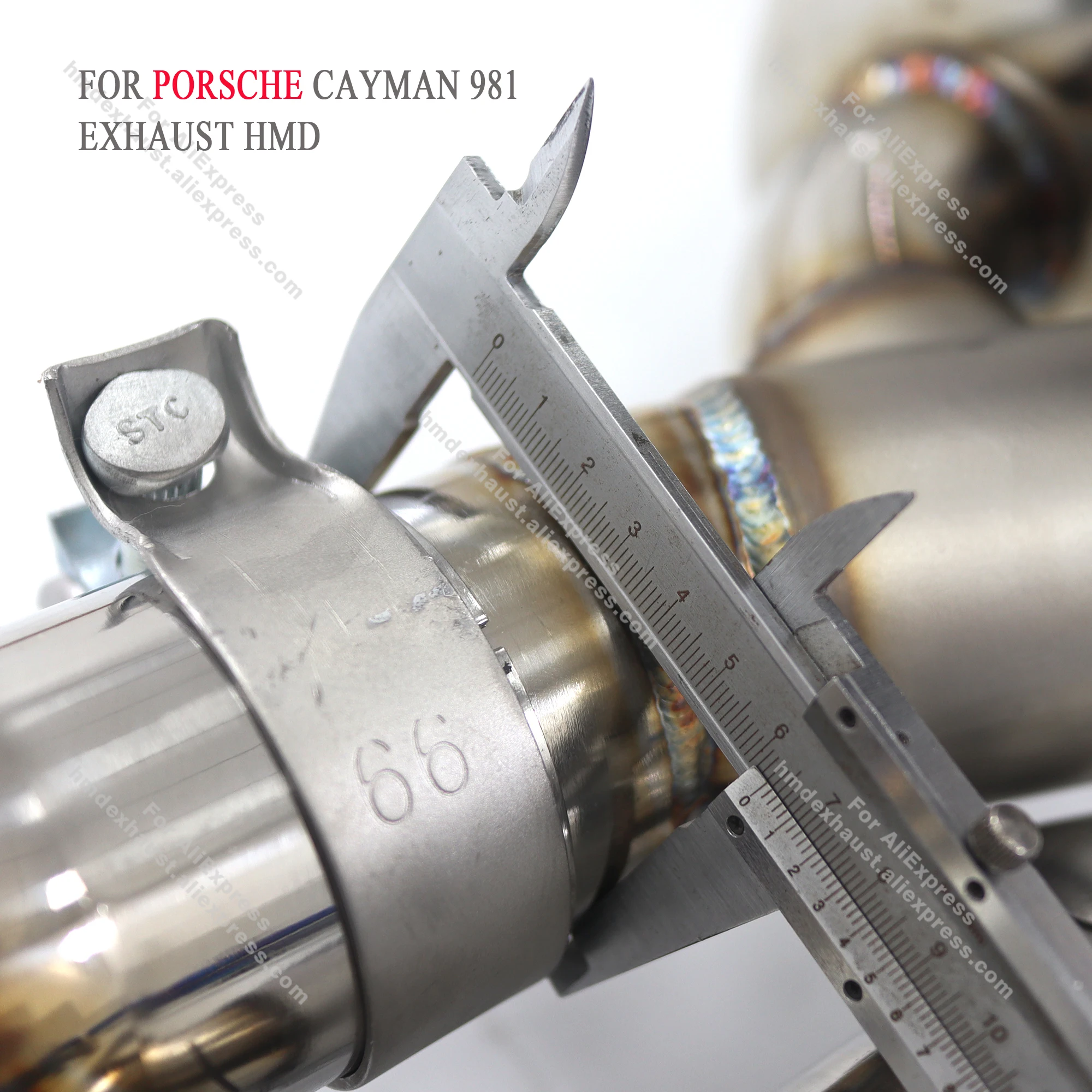 HMD Stainless Steel Exhaust System Performance Catback For Porsche Cayman Boxster 981 2013-2016 Muffler With Valve tips