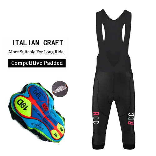 Pantalones cortos de ciclismo RCC para hombre, pantalones de ciclismo con almohadilla de Gel 19D, transpirables, 7 puntos, verano 2022