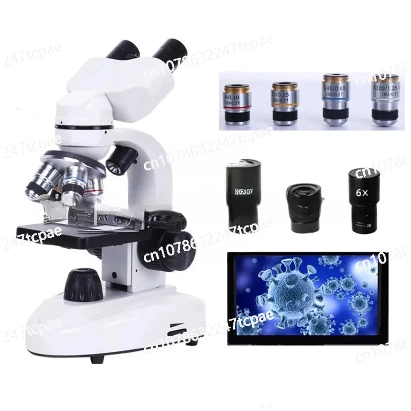

Zoom 30000X Biological Digital Laboratory Compound Microscope With Wide-Field 10X And 50X Eyepieces Lab