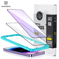 SmartDevil for iPhone 14 11 Full Cover Tempered Glass for iPhone 13 Pro Max 12 mini 7 8 X XS XR SE 3 2020 Screen Protector HD