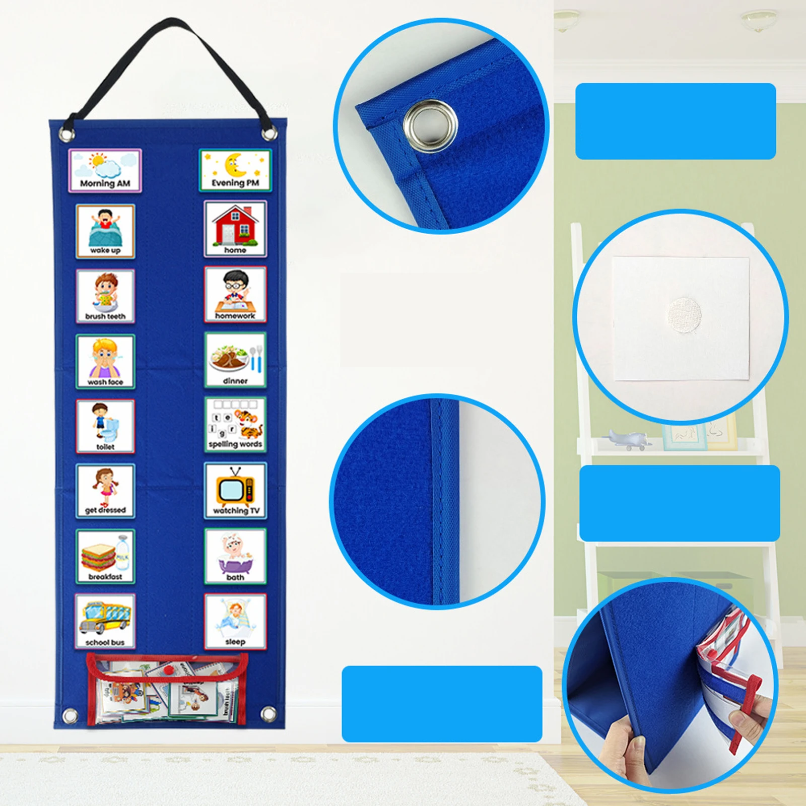 Crianças Horário Visual Calendário com 72 Peças Dot Rotina Cartões para Escola Home Chore Chart Materiais de Aprendizagem 4 Year Olds Criança