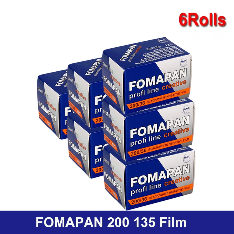 

6 ROLL NEW Fomapan Classic 200 135 Move Films Classic Black And White Subpackage Rolls 36 Exposure Per Roll Film Camera