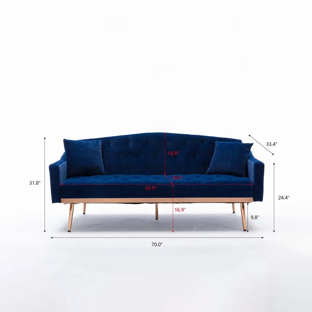 Modern fabric blue luxury convertible foldable sleeper Acacia sofa and living room living room