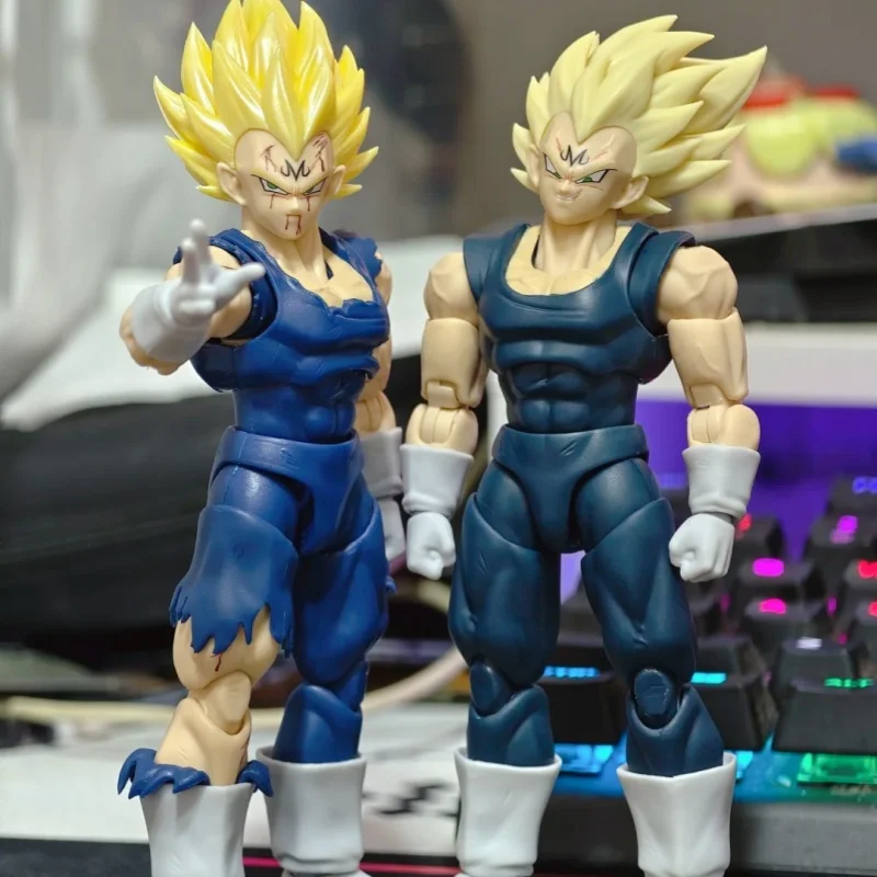 Hot Dragon Ball Super Saiyan Z Shf Ssj Majin Vegeta Black Hole & Tk Full Power Battle Schade Anime Action Toy figuur Model Geschenken