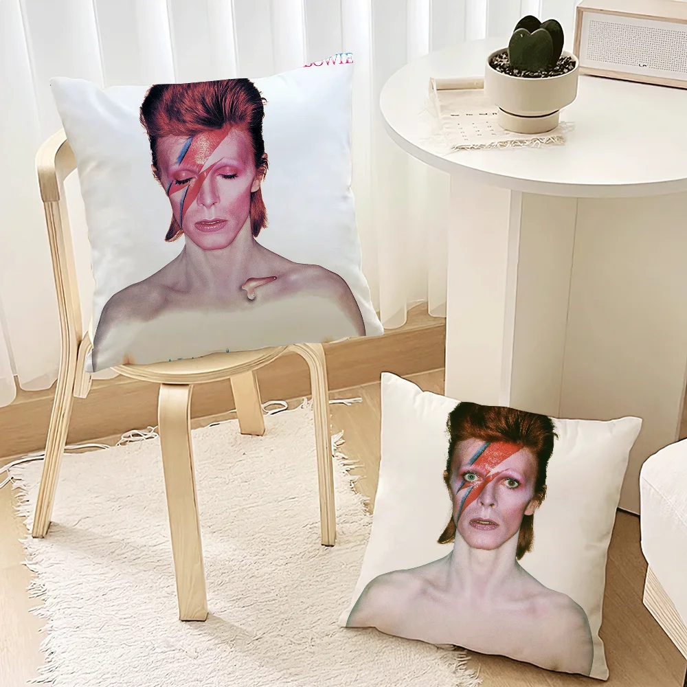 Singer D-David B-Bowie Pillow Case Soft Cushion Cases for Farmhouse Sofa Decor Home Decorations and Protector