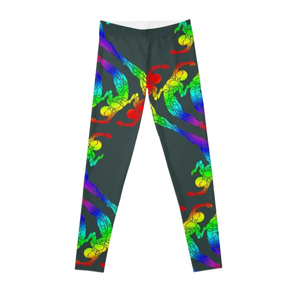 

Pride Waves Pattern, Athlete Pride Leggings trousers legings for fitness sport set Womens Leggings