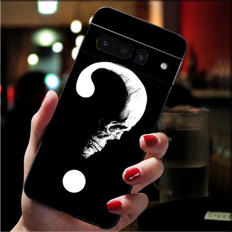 

Phone Case For Google Pixel 10 9 Pro XL 9A 8 7 6 Pro Pixel 8A 7A 6A Pixel 8 7 6 5 Skull Art Case