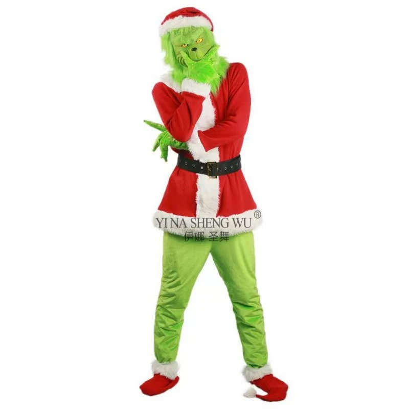 Christmas Cosplay Costumes, Red and Green Party Costumes for the Elderly, European and American, Used for Holidays