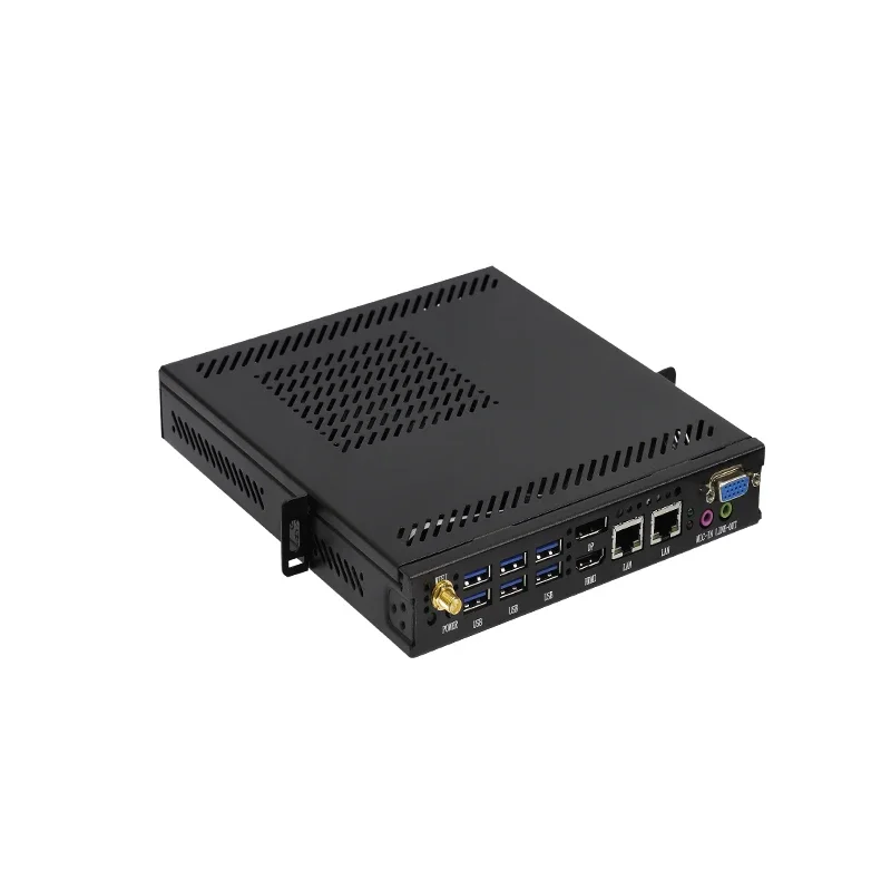 2020  Fanless Embedded Box PC J1900 Core I5 I7  Ops Industrial Embedded Mini Pc with Ddr4 16GB Memory