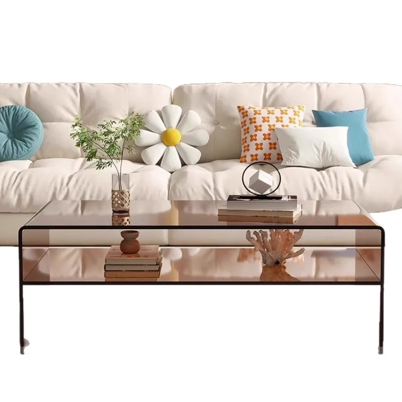 

Coffee table acrylic household rectangular simple modern mini coffee table