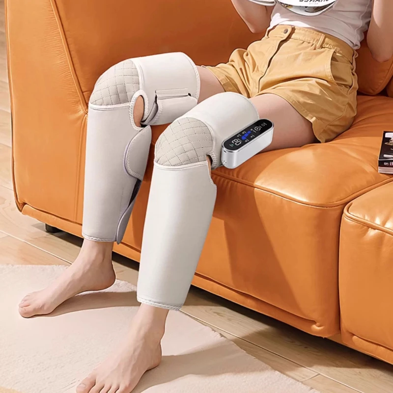 

Машина для массажа ног, массажер для колен и икр, автоматическое устройство для разминания ног, трехуровневый массаж с подушками безопасности, тепловая терапия