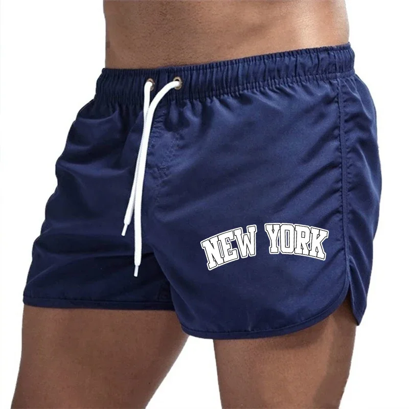 

Summer Swimming Men's Shorts 2026 Beach Trunks Swim Gym Pants Quick Drying Homme Surf Ventilate Drawstring Fashion Casual Daily