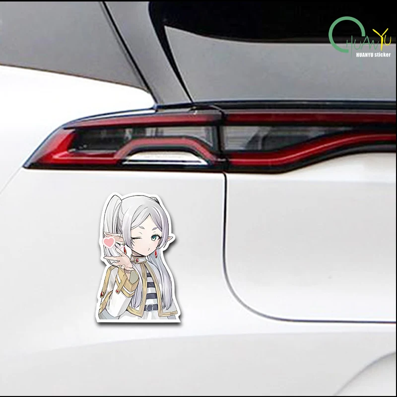 Frieren Anime Girl Chibi Decal Vinyl Scratch Proof Cute Car Stickers Laptop Refrigerator Auto Graphics