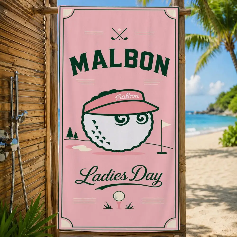 Marke Malbon Golfhandtuch, großes bedrucktes, schnell trocknendes Mikrofaser-Strandtuch, Gesichtstuch, weich, leicht, für Fitness, Camping, Spa – Detail 28