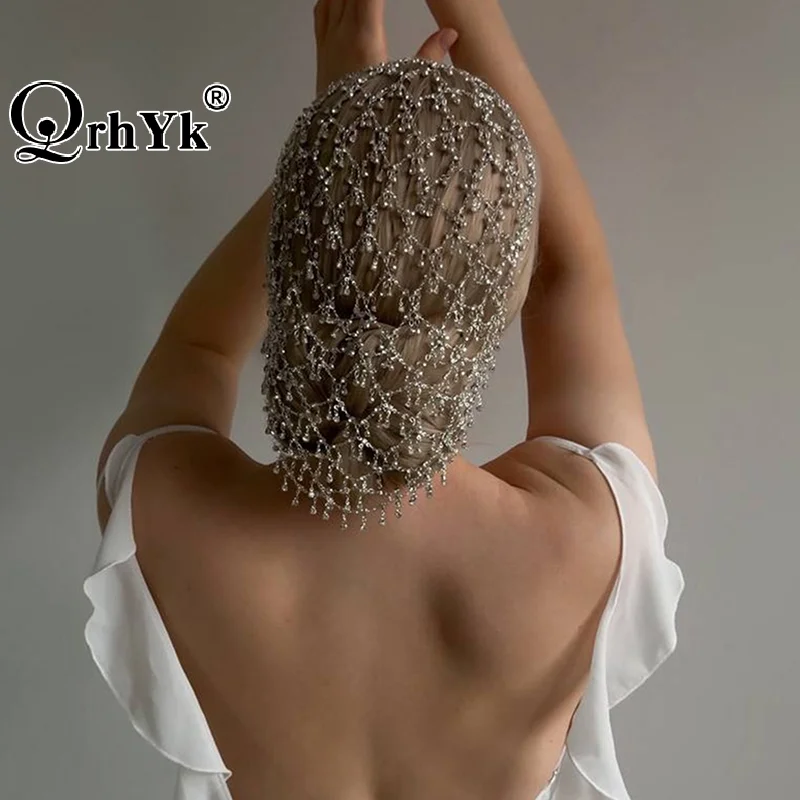 

Аксессуары для волос со стразами, свадебные элегантные длинные ювелирные изделия с кисточками, модная повязка для ужина в стиле ретро