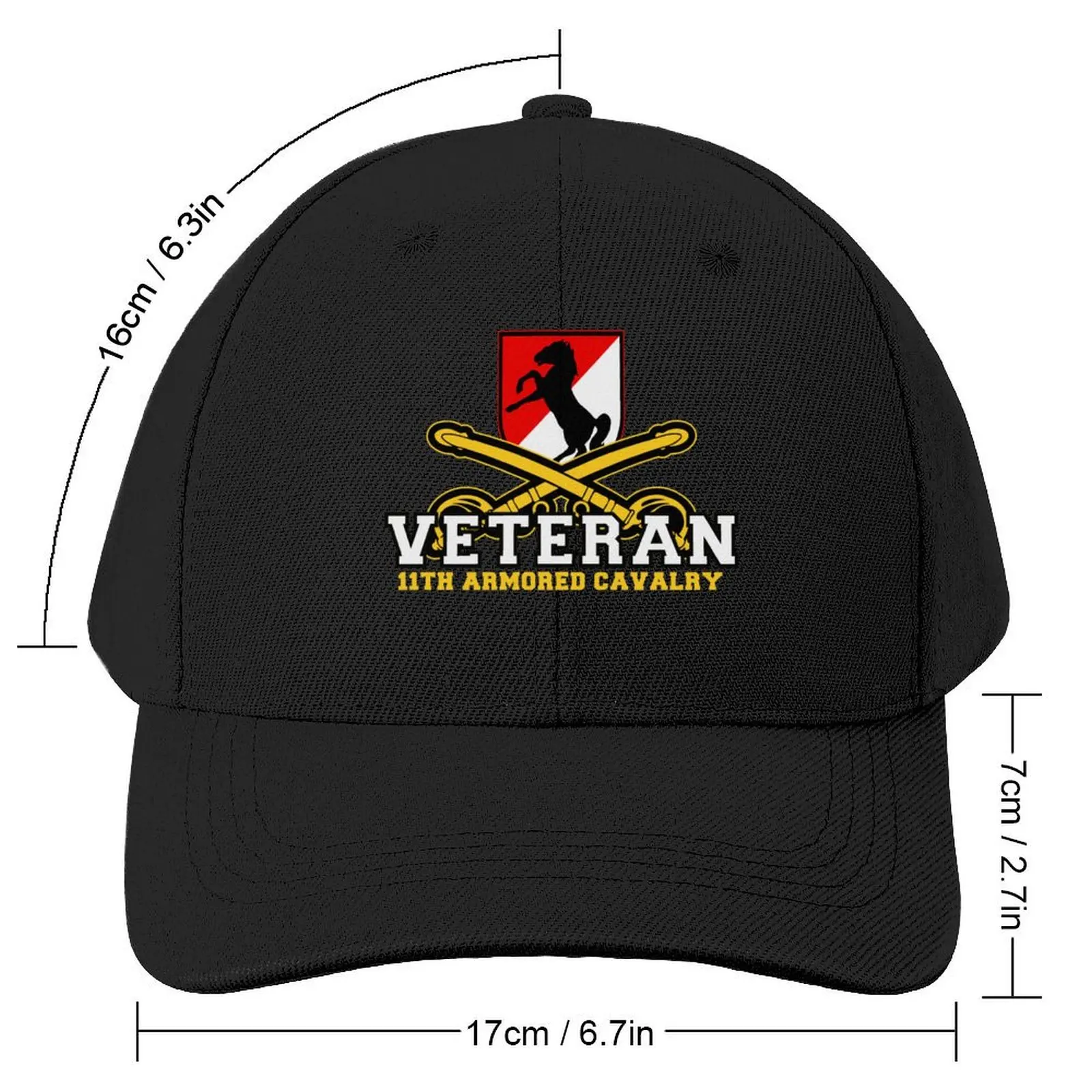 11th Armored Cavalry VETERAN Baseball Cap New Hat foam party Hat Gentleman Hat western Golf Women Men's