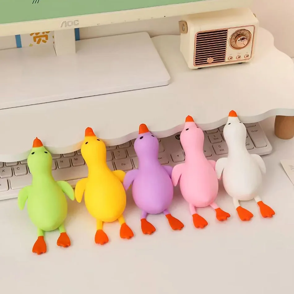 Hot Sale Colorful Duck Squeeze Toy Soft Cute Animal Stress Relief Decompression Stretch Toy for Adults And Children Gift