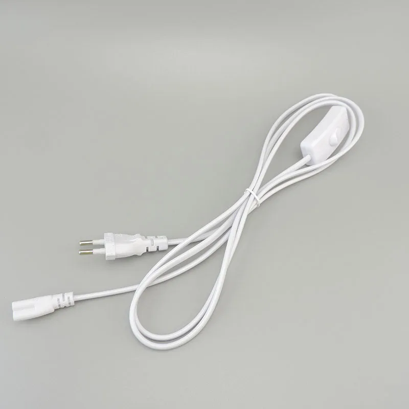 EU US Plug 3pin hole ON/OFF electric Switch Cable T5 light Tube Power supply Charging Connection extension Wire Connector  c1