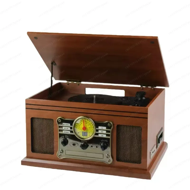 Classic Multifunctional Vinyl Record Player Classic CD Player Bluetooth Speaker Retro FM Radio Integrated Tape Player