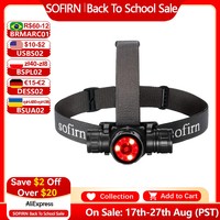Sofirn HS21 2000lm EDC Headlamp 18650 USB C Rechargeable Flashlight SFT40 Powerful Headlight With Infrared Switch
