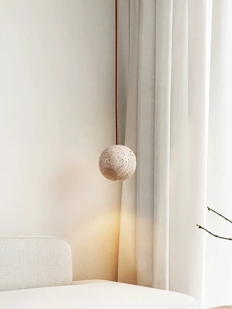 

Modern Japanese Stone Pendant Lamp Bedroom Bedside Led Bathroom Dining Room Kitchen Hanging Bar Island Counter Lighting Lights