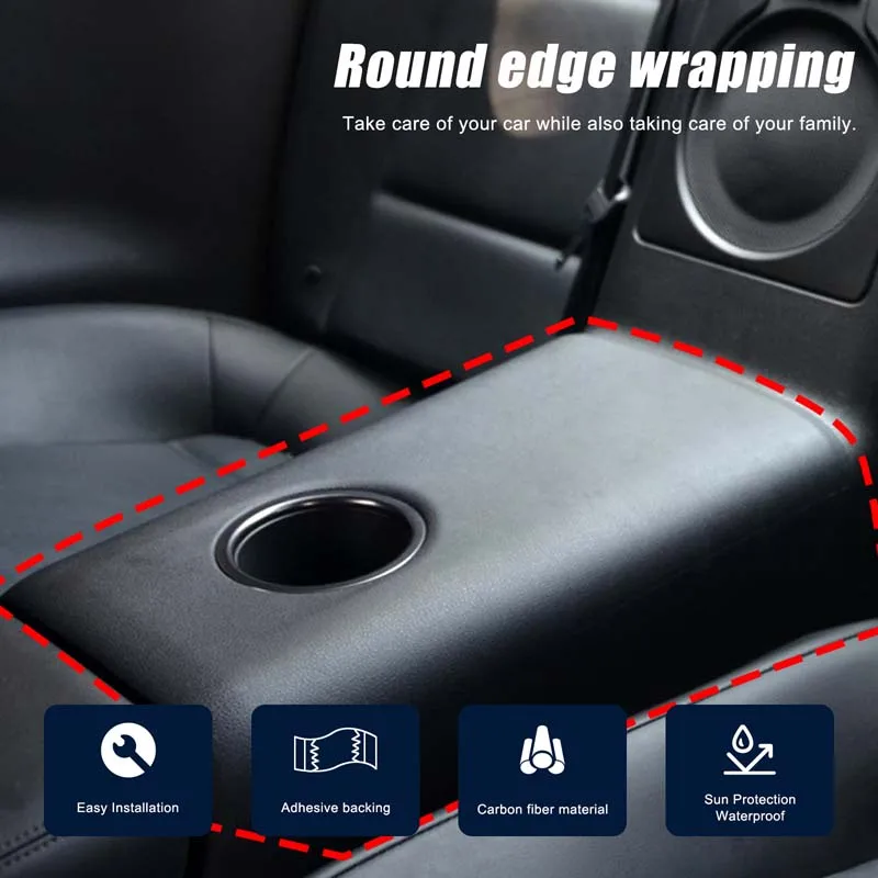 For Nissan GTR R35 2008-2016 Car Interior Water Cup Holder Decorative Frame Carbon Fiber Automotive Rear Drain Cup Panel Frame