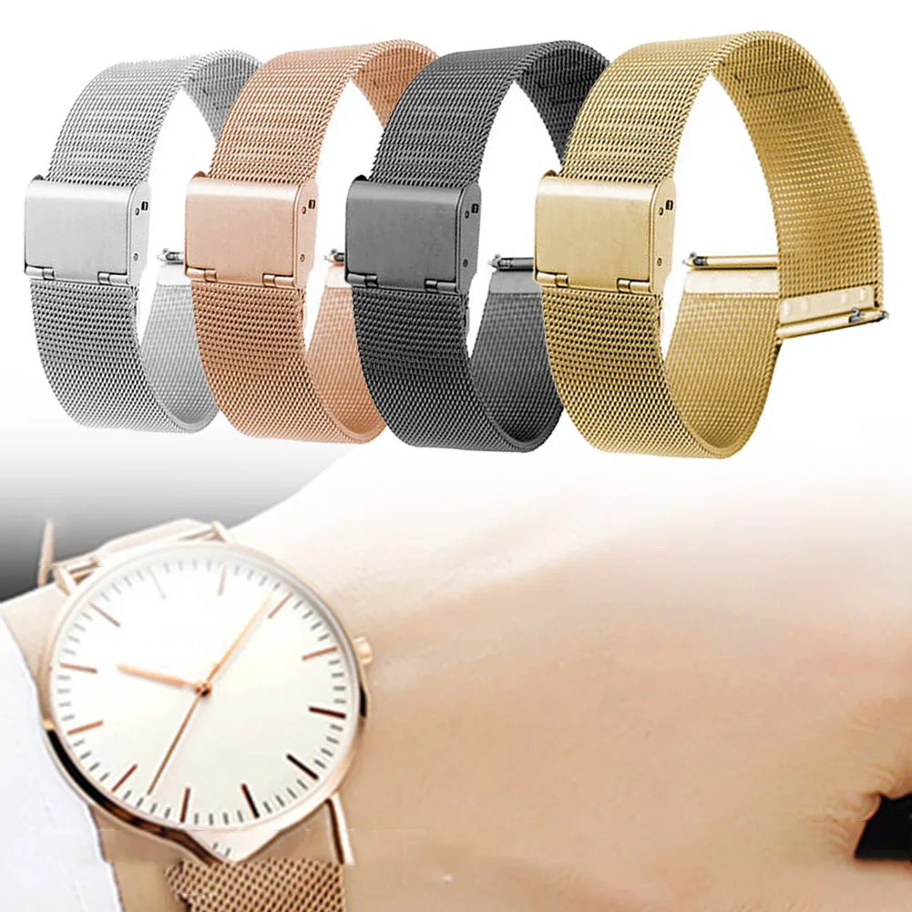 Single Clasp Milanese Strap Stainless Steel Band For Samsung Watch4 12Mm 14Mm 16Mm 18Mm 20mm 22cm Watch Accessories