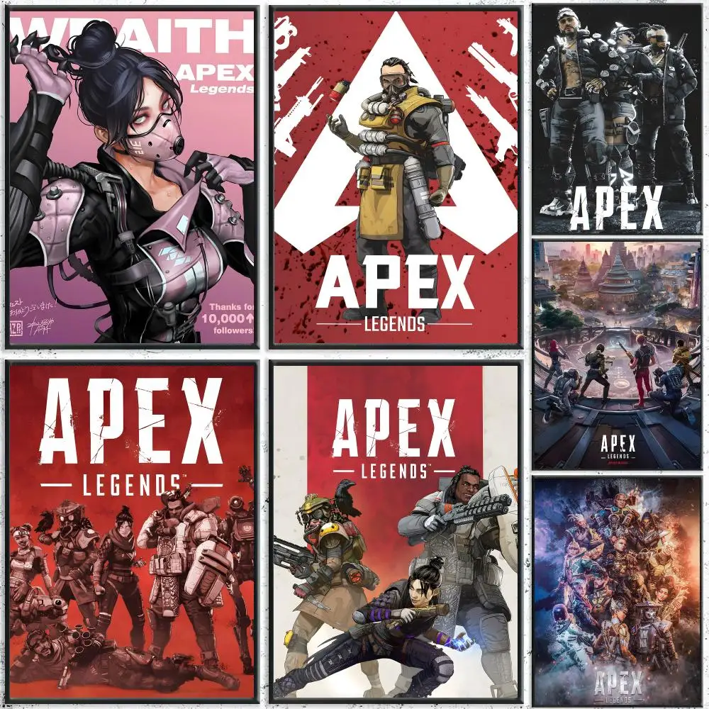 Game Apex Legends Poster Self-Adhesive Waterproof Wall Stickers, Coffee Bar Home Wall Decor