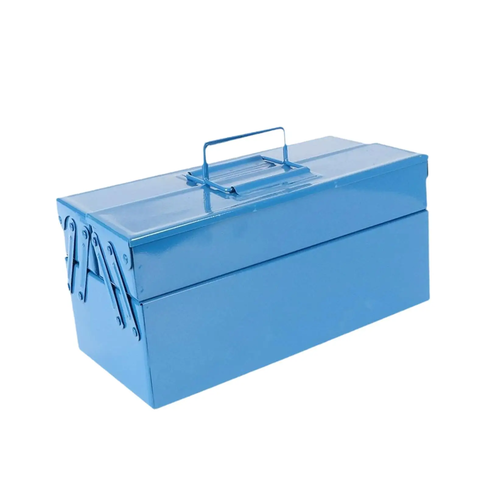 Iron Folding Tool Box with Handle Automobile Repair 2 Layer 3 Tray Hardware Organizer for Mechanical Repairs Car Warehouse Home