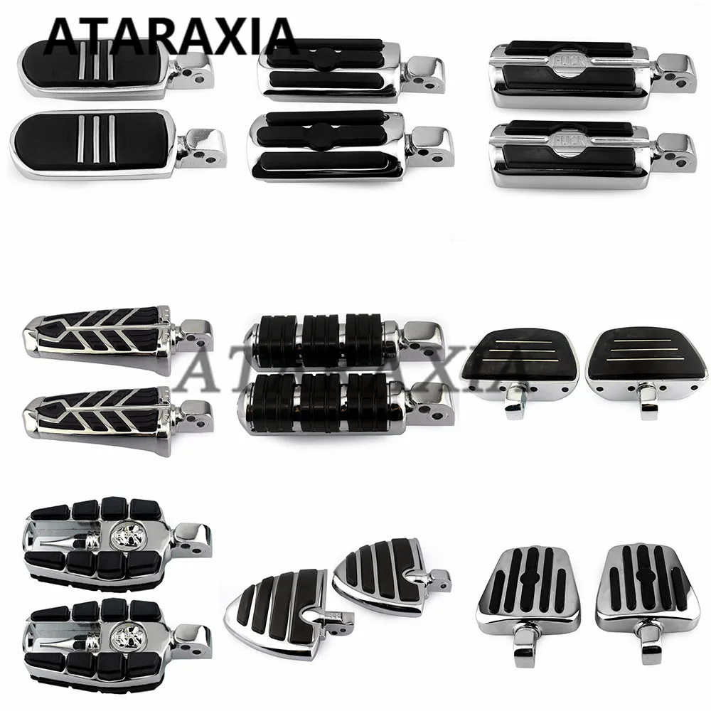 Motorcycle Rear Foot Pegs FootRests Passenger For 1999-2009 Yamaha V-Star 1100 ,1998-2015 V-star 650/250,99-1Road Star 1660/1700