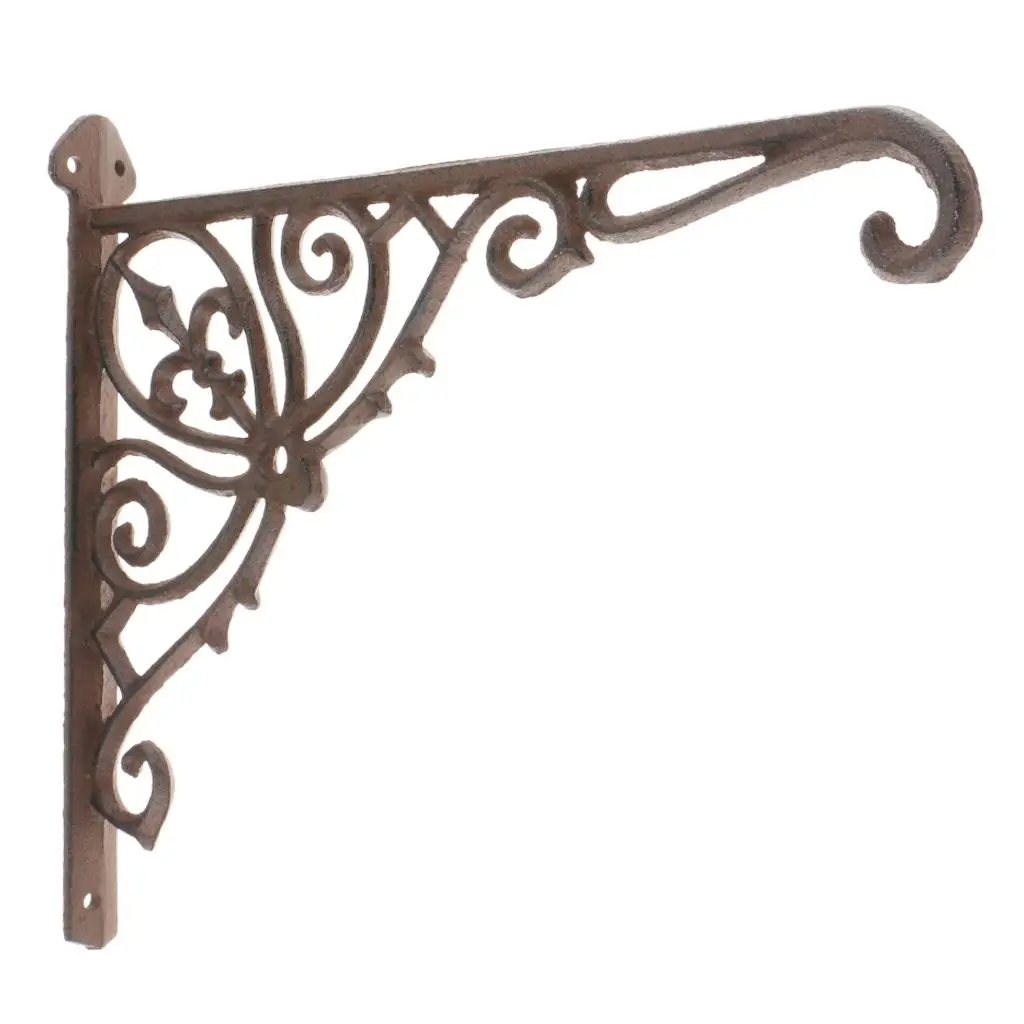 Heavy Duty Cast Iron Metal Shelf Brackets Mounted Wall , as described+as described, L