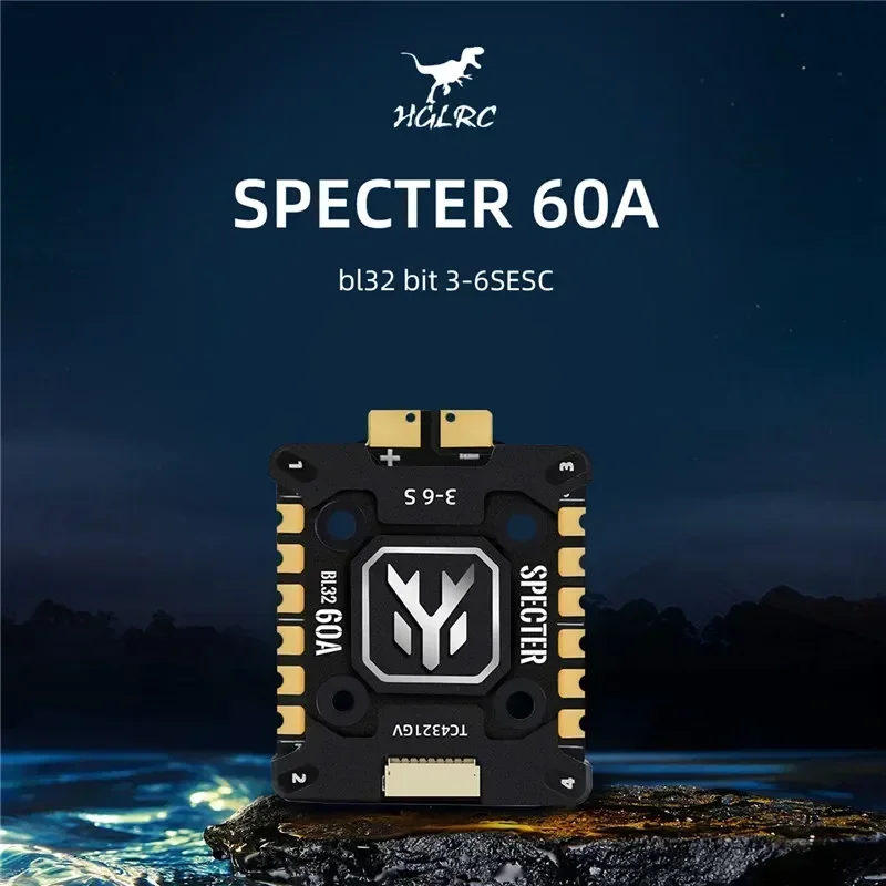 SkyDElHglrc Specter 60a Bl32 4in1 Mini Esc G071 128k Integrated Heat Sink 20x20mm 3-6s For Fpv S Diy Parts