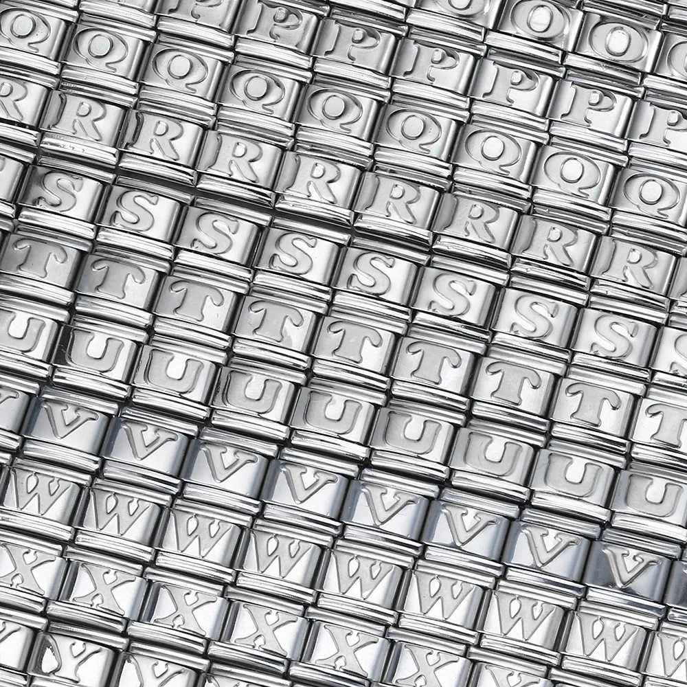 

Stainless Steel Italian Letter Italian Modular Bracelet DIY Italian charm bracelet
