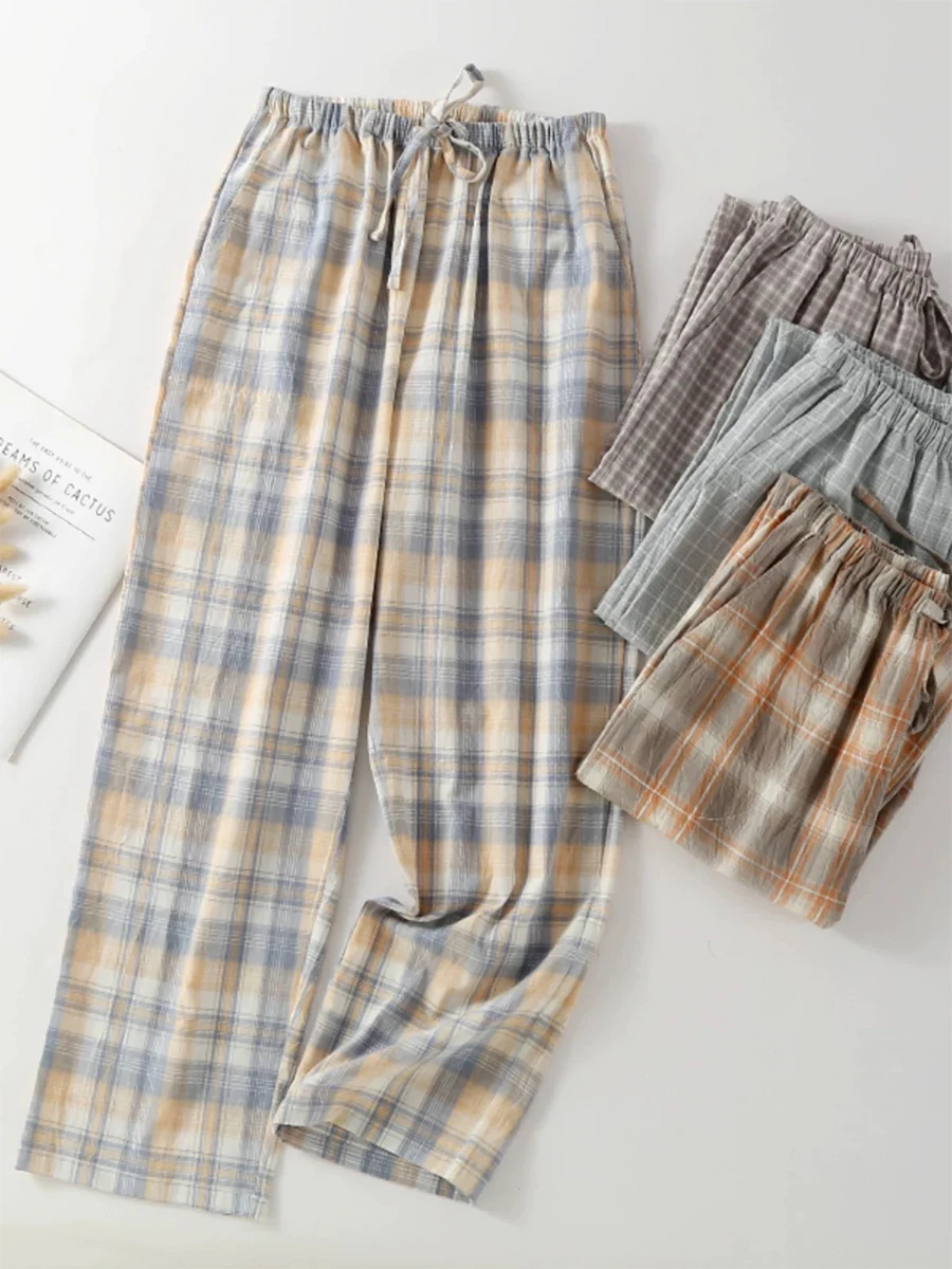New Pajama Pants Men's Thin Casual Trousers Men's Spring and Autumn Loose Plus Size Can Be Worn Outside Home Pants
