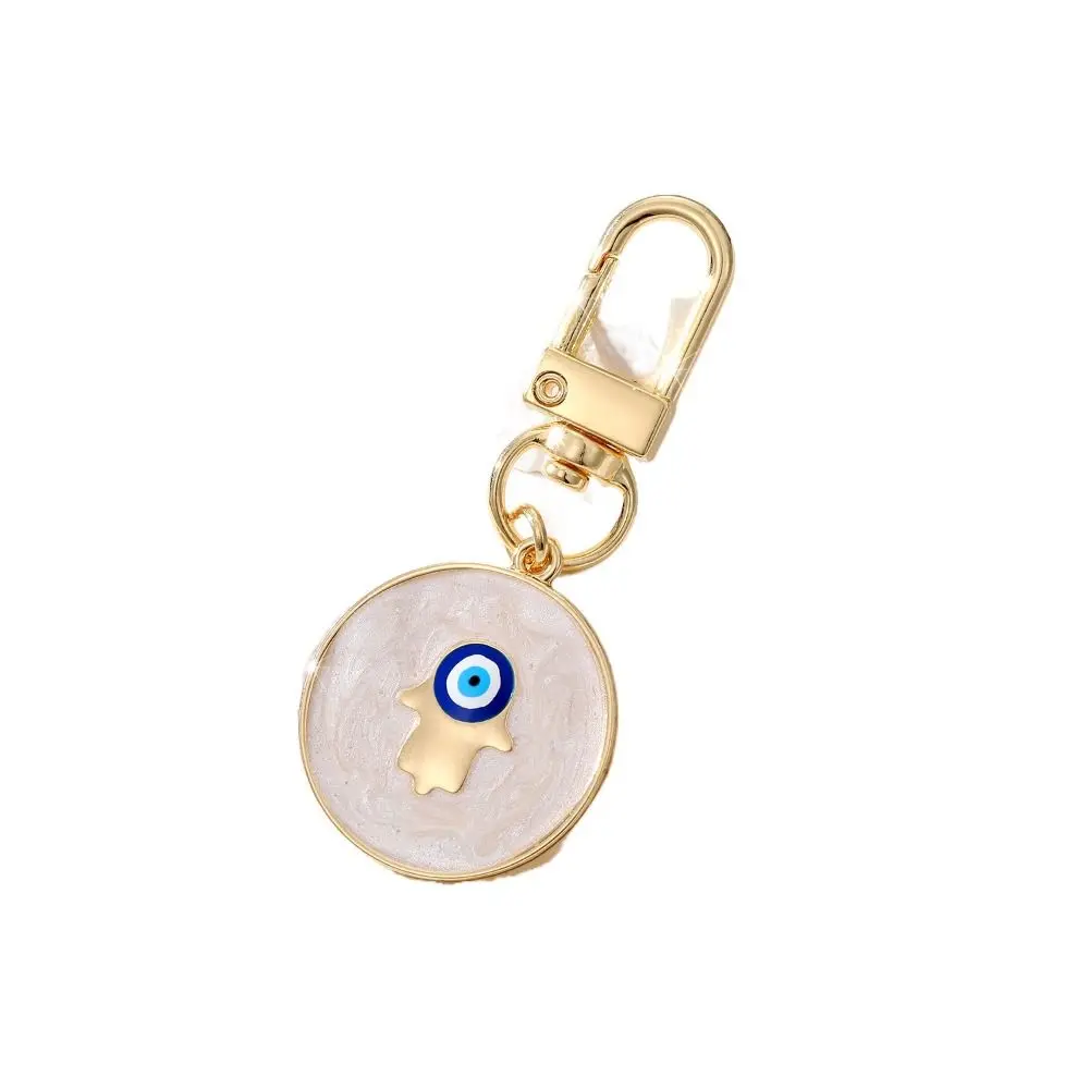 Trend Resin Star Demon Eye Keychain Dripping Oil Alloy Turkish Blue Eye Pendant Car Pendents Bag Pendents Female