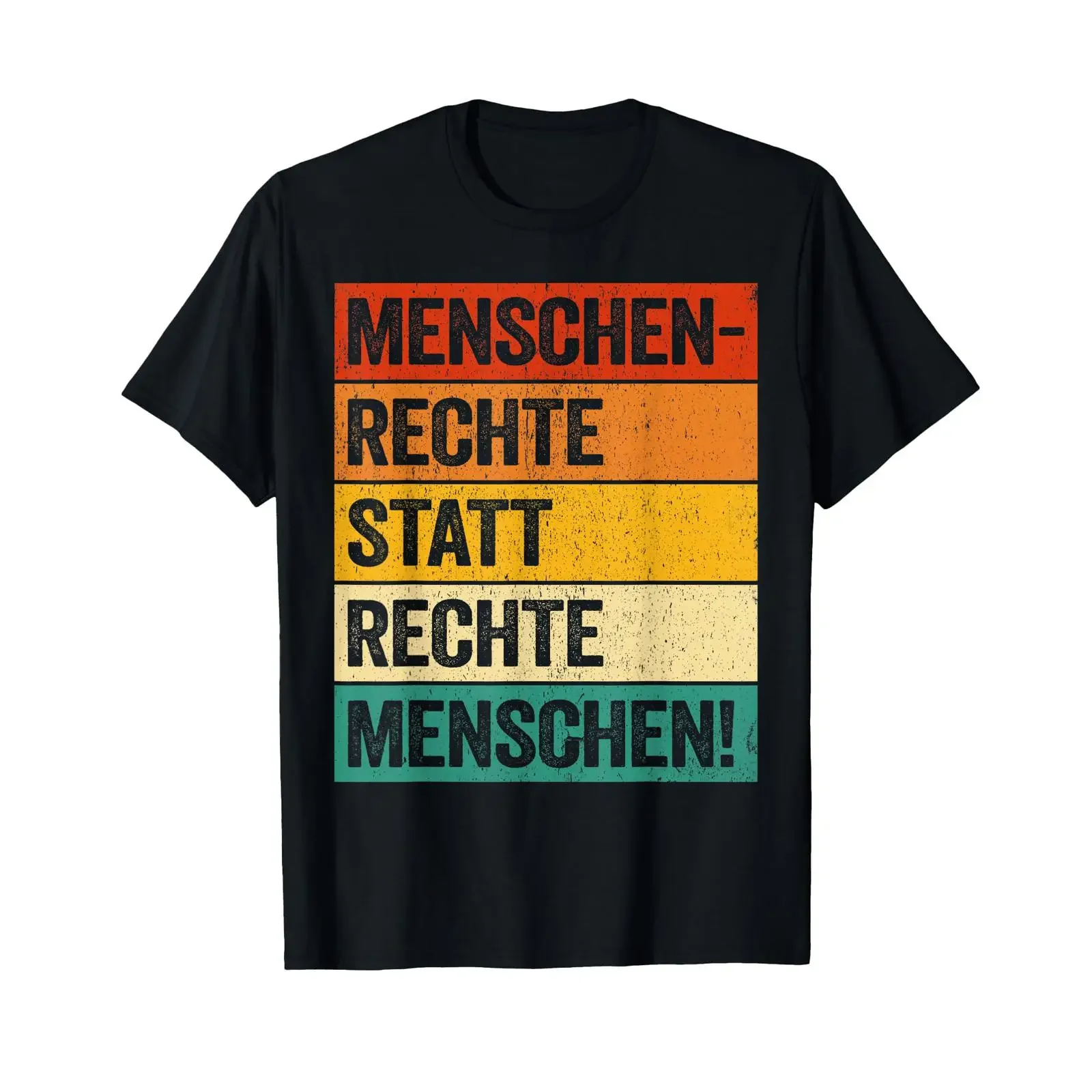 Human Rights Instead of People T Shirt black vintage Washed graphic Breathable streetwear Stylish Unisex fashion homme
