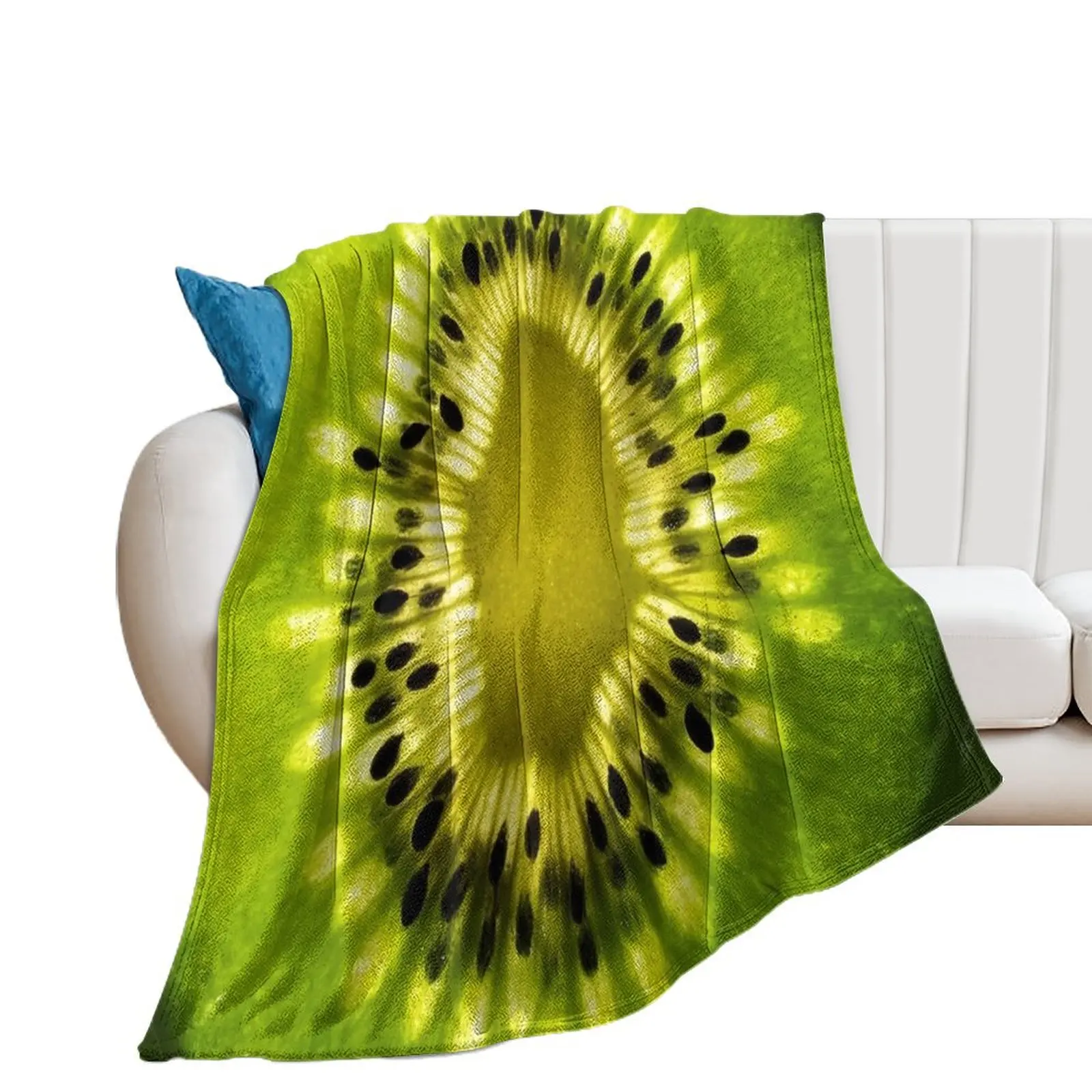 

Kiwi fruit theme based Throw Blanket Summer Shaggy Blankets