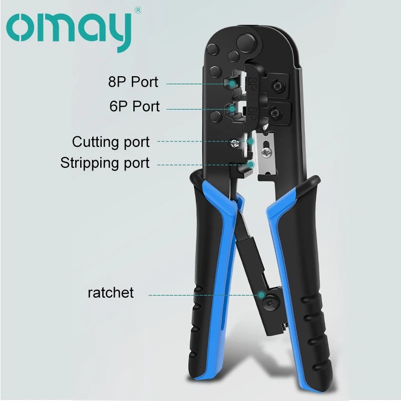 RJ45 Щипцы RJ11 Инструмент Ethernet Сеть LAN Кабельный резак Щипцы для зачистки сетевых плоскогубцев 6P 8P RJ11 RJ12
