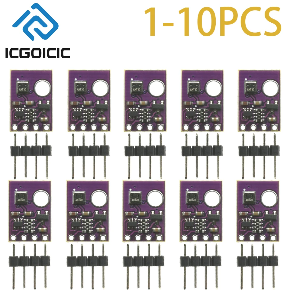 1-10PCS AHT30 Temperature Humidity Sensor Module I2C Digital Output High Precision Wide Voltage for Arduino Raspberry Pi DIY